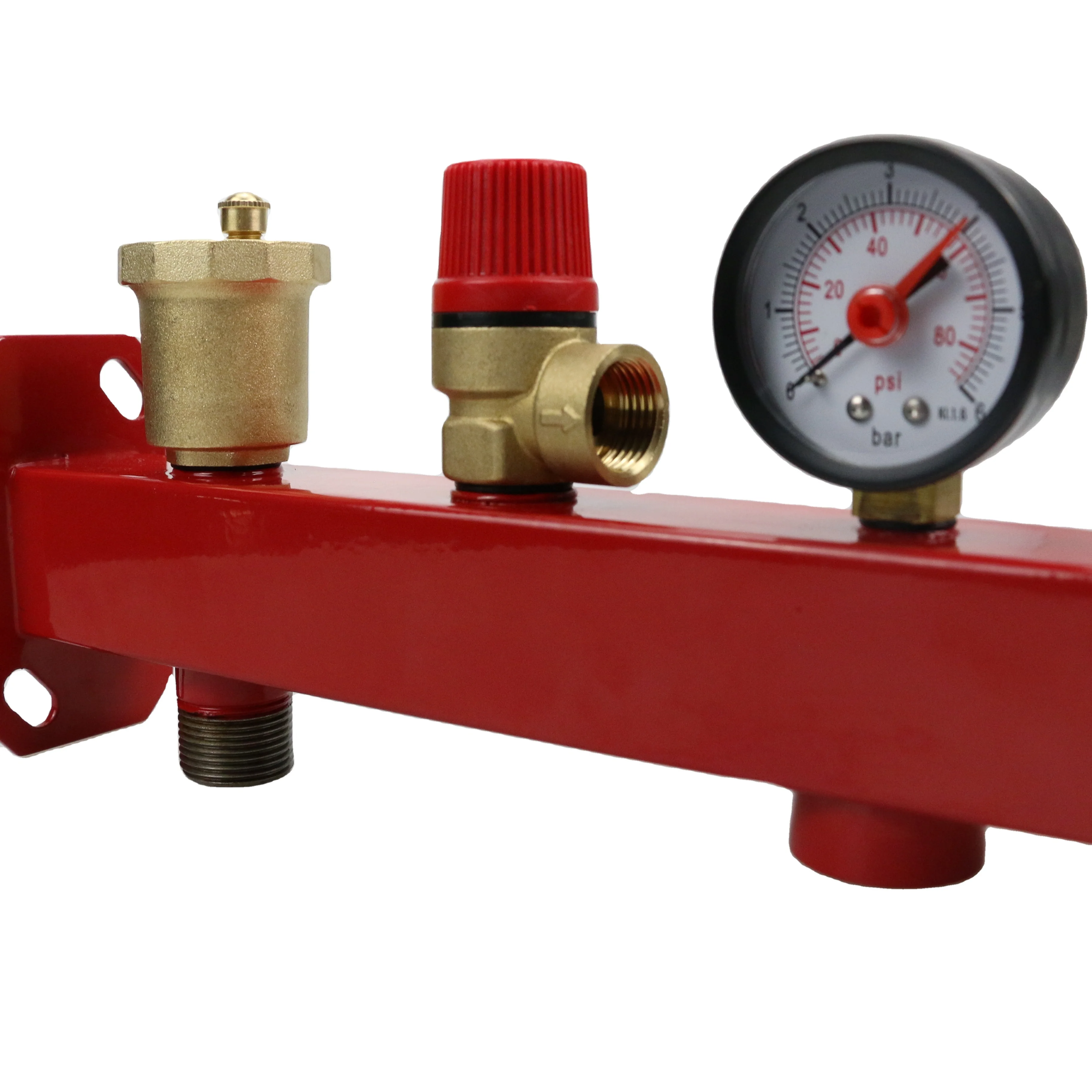 Floor Heating Boiler Combined Valve Set  with air vent valve and safety valve and manometer