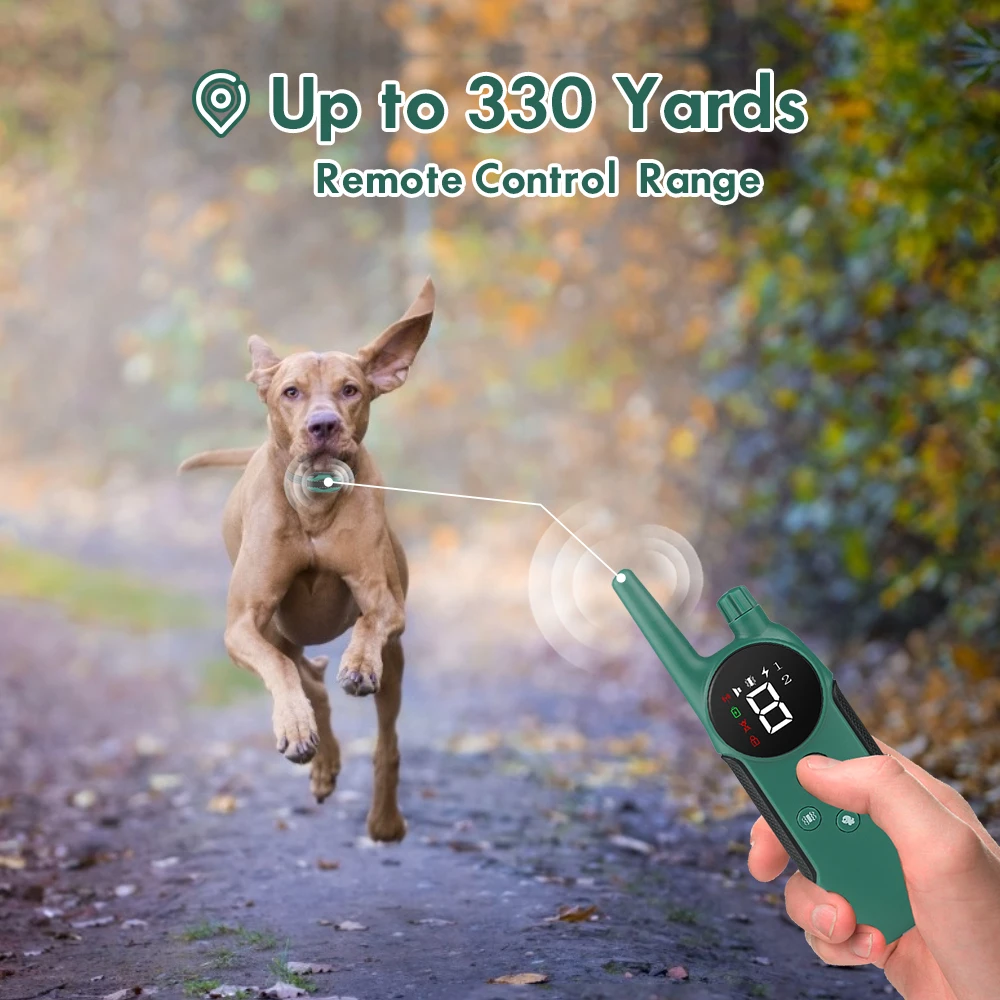 Pet Trainer Human Waterproof Remote Electric Control Pet Dog Training Rechargeable Shock Collar For Dog Training