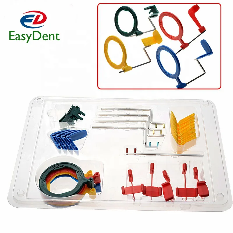 Dental Intra Oral X-Ray Film Positioning System Complete Aiming Rings Indicator Arms Bite Blocks X-ray film locator Colorful