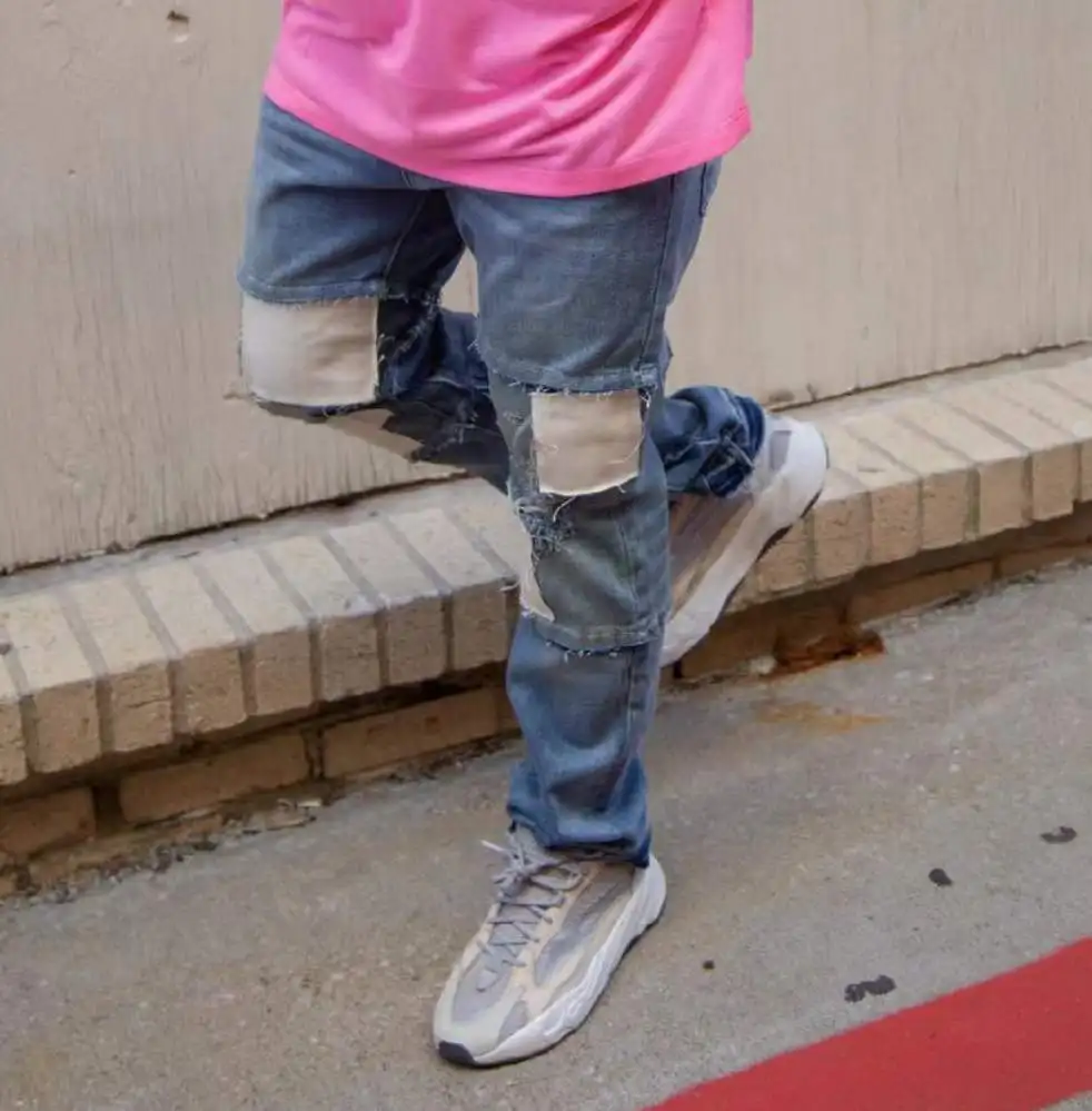 High Quality New Design Fashion Denim Waxed Jeans Pants For Men