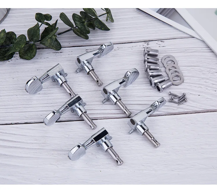 6 Pieces Guitar Parts 3 Left 3 Right Machine Heads Knobs Guitar String Tuning Pegs Machine Head Tuners for Electric or Acoustic