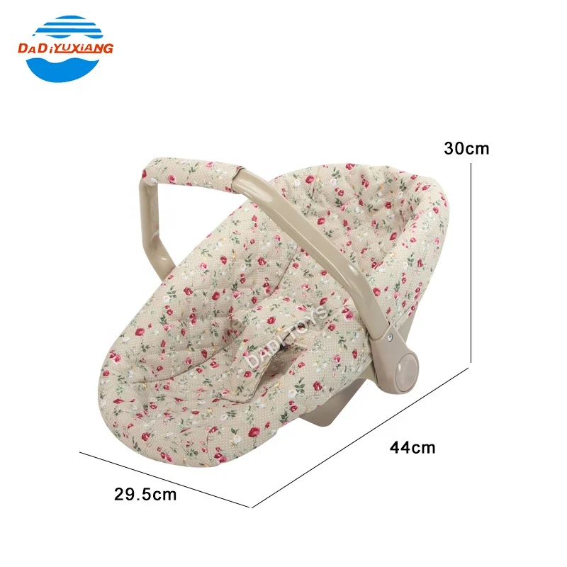 Fashion Doll Basket Clothes Doll House Furniture, 18' Baby Carrier For Girls Plastic Doll Car Seat