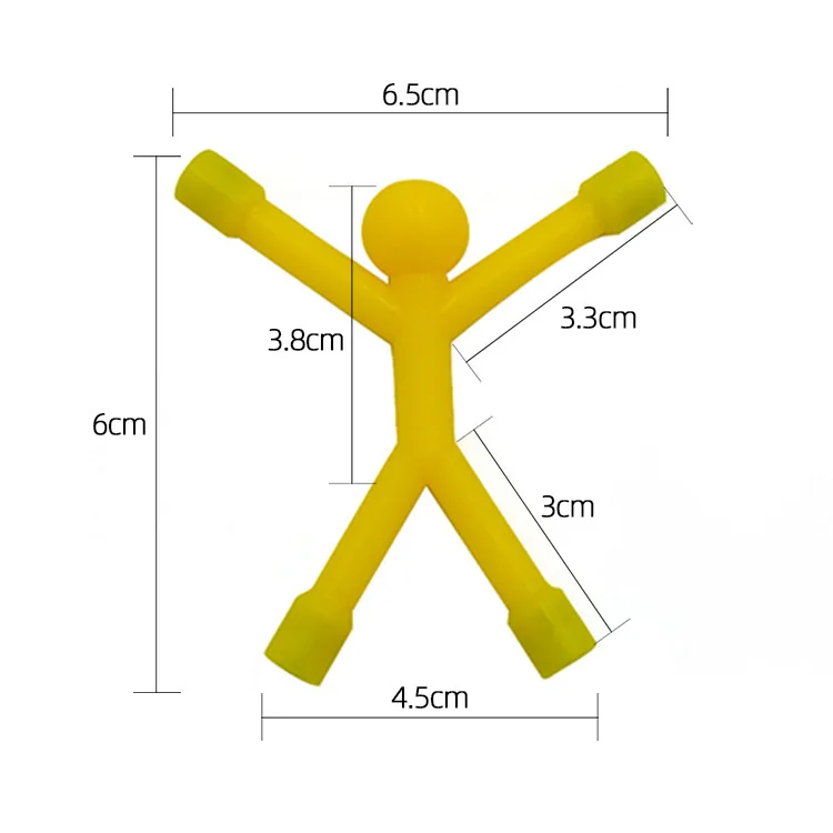 Fridge Magnet Funny Magnetic People Mini Flexible Humanoid Colorful Magnetic Toy For Refrigerator
