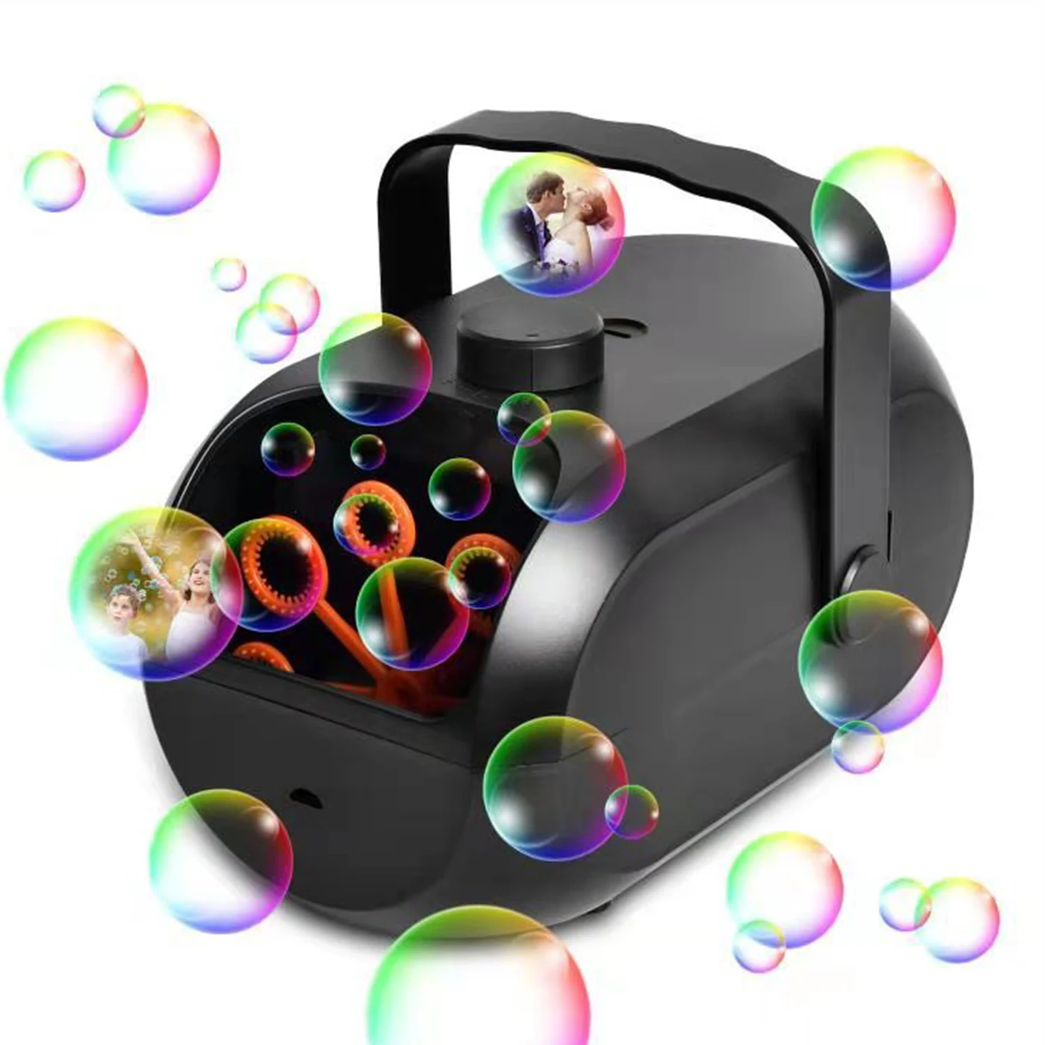 Bubble Machine Durable Automatic Bubble Blower for Kids Toddlers Bubble Maker Operated by Plugin or Batteries