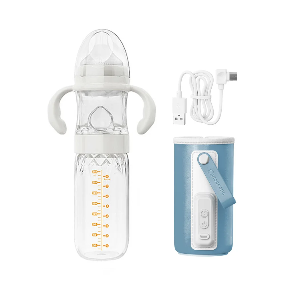 Good quality new best usb charger electric heating warmer best formula dispenser glass baby milk feeding bottles