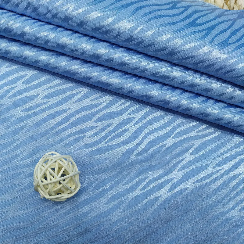 Zebra Patterned Polyester Satin Jacquard Fabric Manufacturers Directly Imitation Silk Fabrics Jacquard Stof For Pajamas Dresses