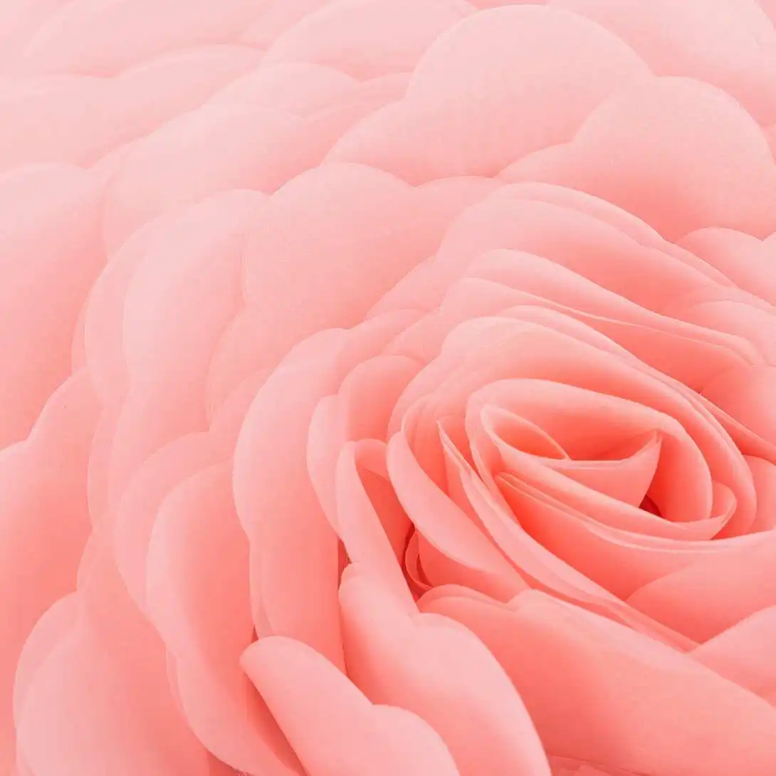 Pink Flower colorful Princess 3D printed embroid Sunflower Throw Pillow Cover