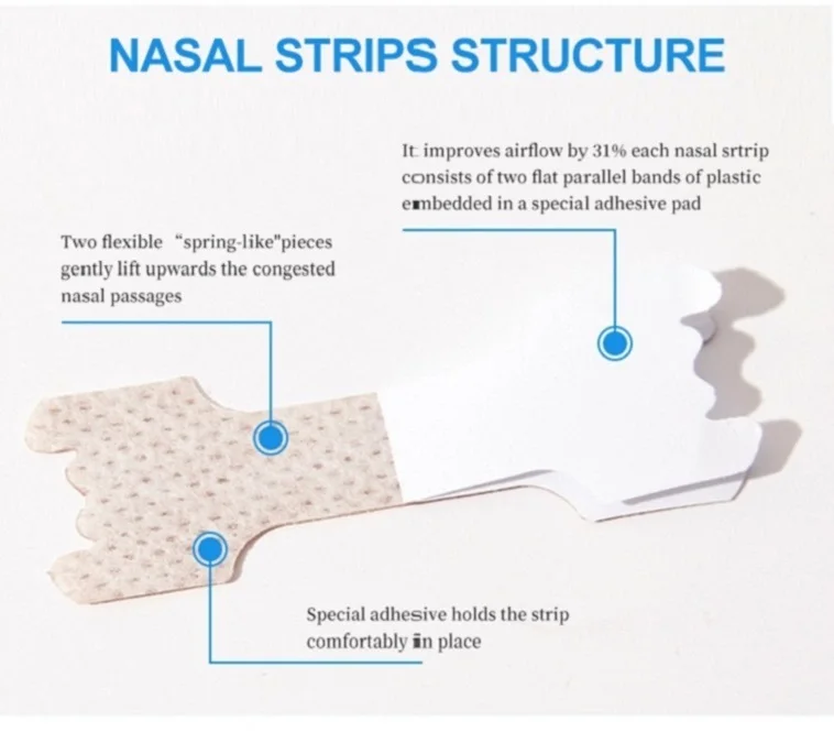 Anti Snoring Nose Tape Sleep Nasal Strips for Nose Breathing Improved Nighttime Sleeping Instant Snoring Relief