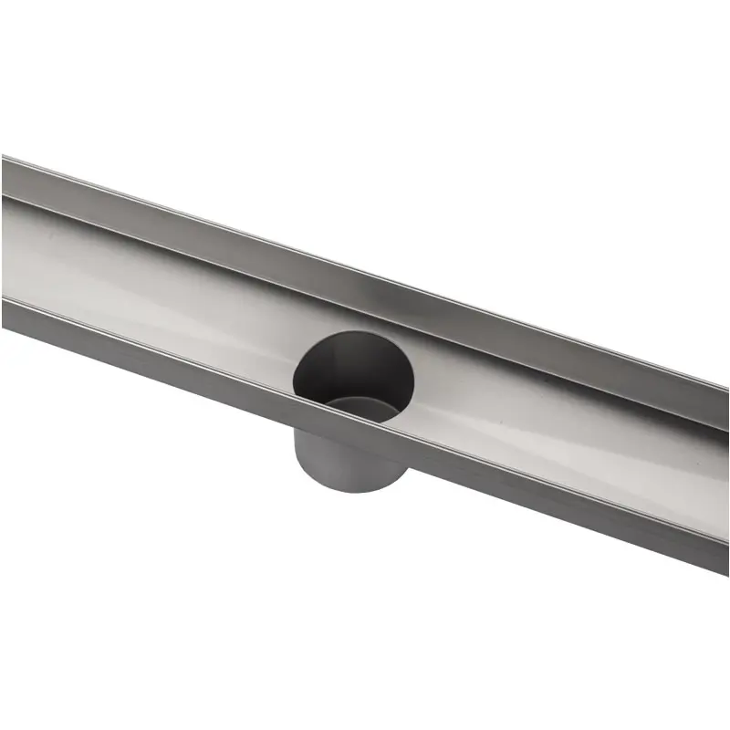 Invisible grate cover bathroom hair catcher anti odor stainless steel channel linear shower floor drain