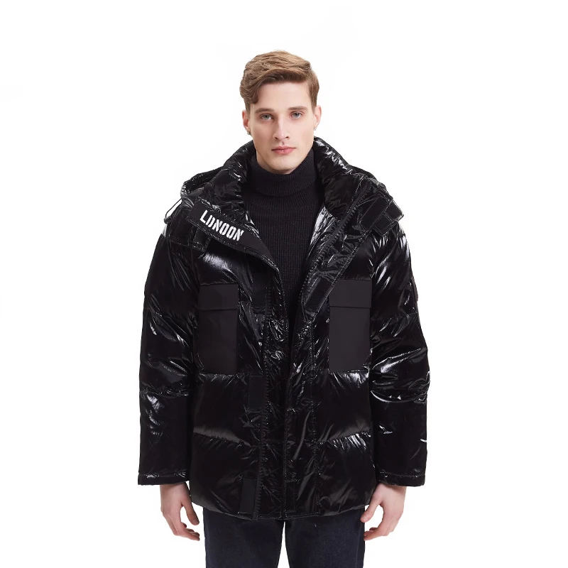 High Quality Fashion Shiny Winter Coat Men Puffer Down Jacket
