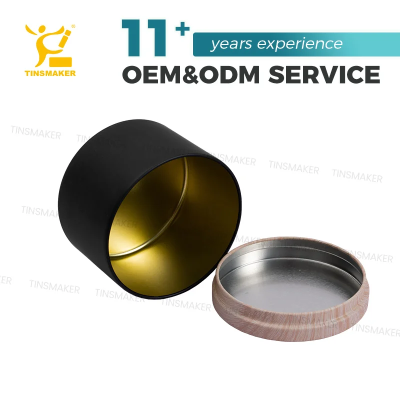 2 oz 4 oz 6 oz 8 oz Candle Tin Matte Black with Lid Candle Tin Homemade Candle Tin Box