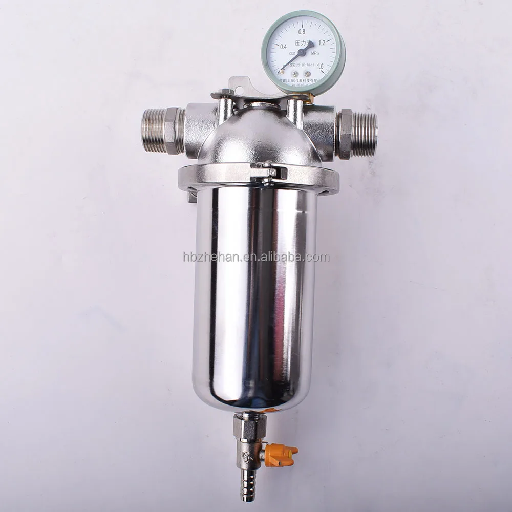 Adapter fitting is available for 1 inch inner thread connection  front-end filter device for tap water pipeline pre filter