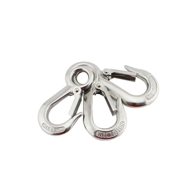 2025 New Product Safety American Style Stainless Steel Big Eye Crane Hook Chain Marine Grade Hook Heavy Duty