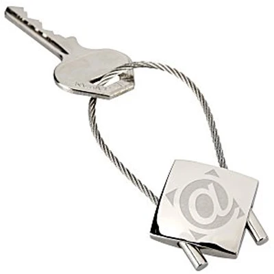 Customized Square Perspective Keychain key ring tag key tag chain