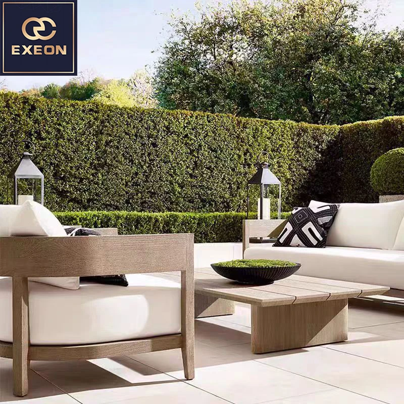 Garden Sets Club Chair Wood Furniture Outdoor Teak Sofa High-end Villa Design Pool Lounge Chair