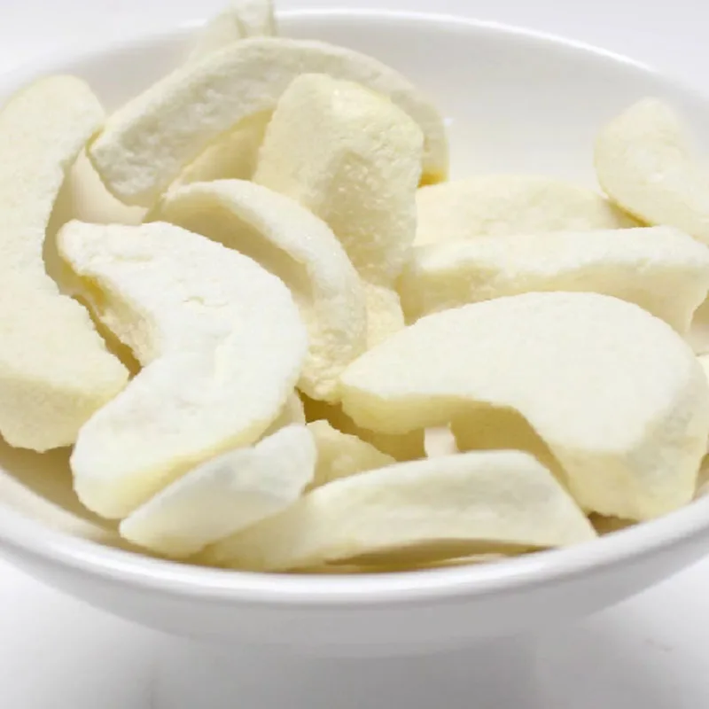 Lujia Wholesale Pure Natural Snacks Sublimated Peach Slices Lyophilized Fruits Pieces Dices Powder Freeze Dried White Peach Chip