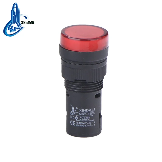 New Red LED power indicator AD22-16DS 12V 24V 220V 380V 22DS signal light LED Power Indicator Pilot Signal Light
