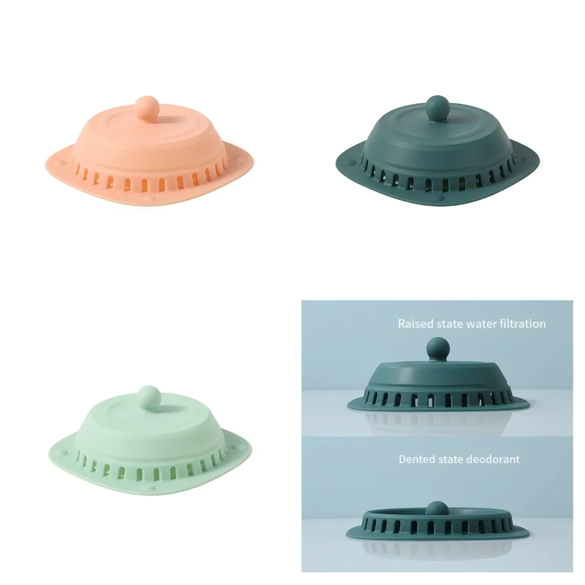 New silicone floor drain kitchen odor-proof sink filter bathroom Hair Stoppers Catchers Sewer outlet plug