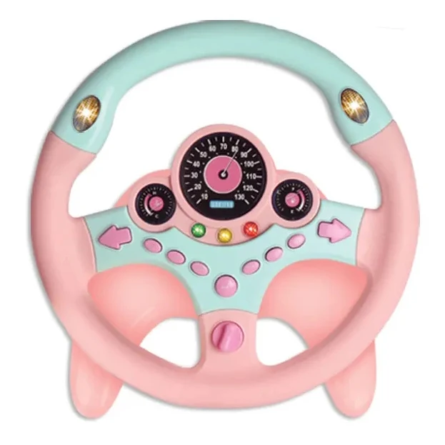 360 Degrees Rotates Steering Wheel Toy Plastic Car Driving Simulator Toys Kids Steering Wheel Toy
