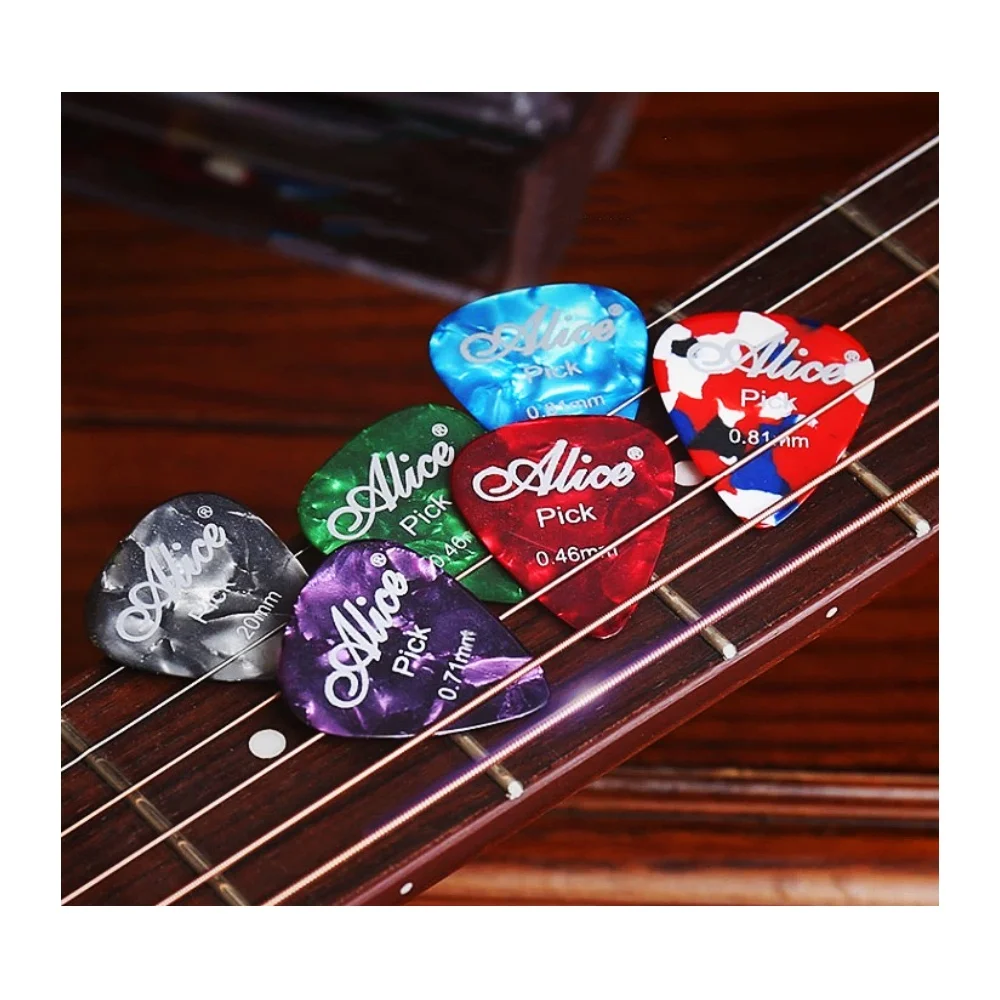 JELO YTK-2 6 pcs 0.46/0.70/0.81mm Color Celluloid Guitar Picks Plectrum Accessories for Ukulele Guitar Bass Parts & Accessories