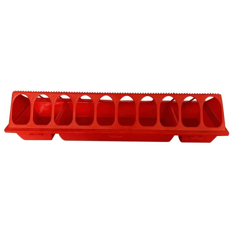 Plastic automatic long trough feeder for birds and chickens, pigeons and quail