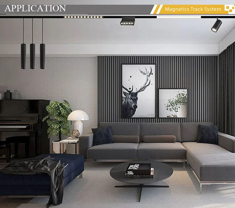 Living Room Showroom Recessed Led Magnetic Foldable Grill Linear Light