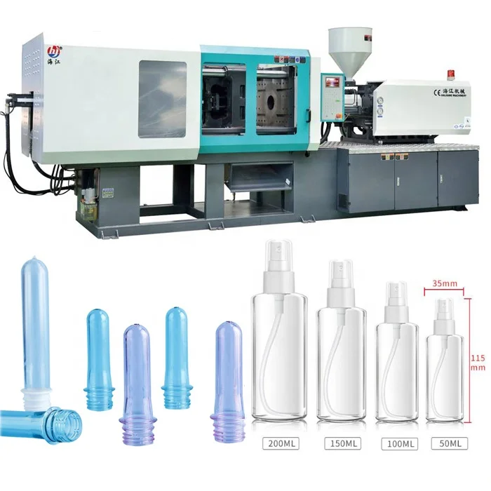 Plastic Cosmetic Bottle Candy Jar Pesticide Bottle PET Preform Making Small Factory Using Injection Molding Machine