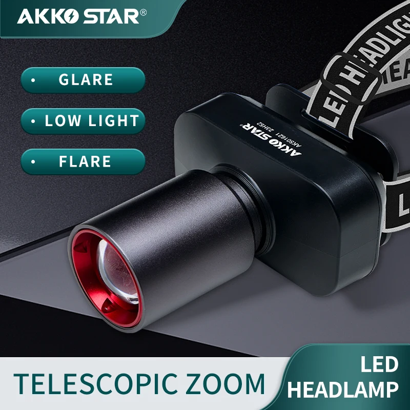 AKKO STAR  Led Headlamp 10w  lithium battery headlamp professional lighting