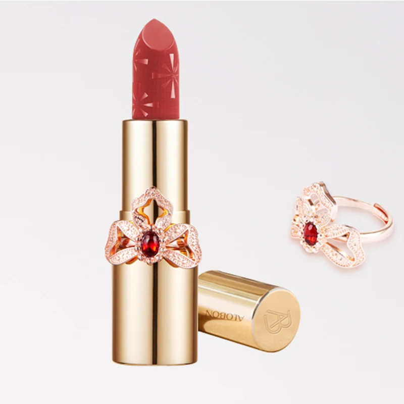 ALOBON Custom Full Color Waterproof Cosmetic Semi Velvet Matte Nude Silky Lipstick Private Label Makeup