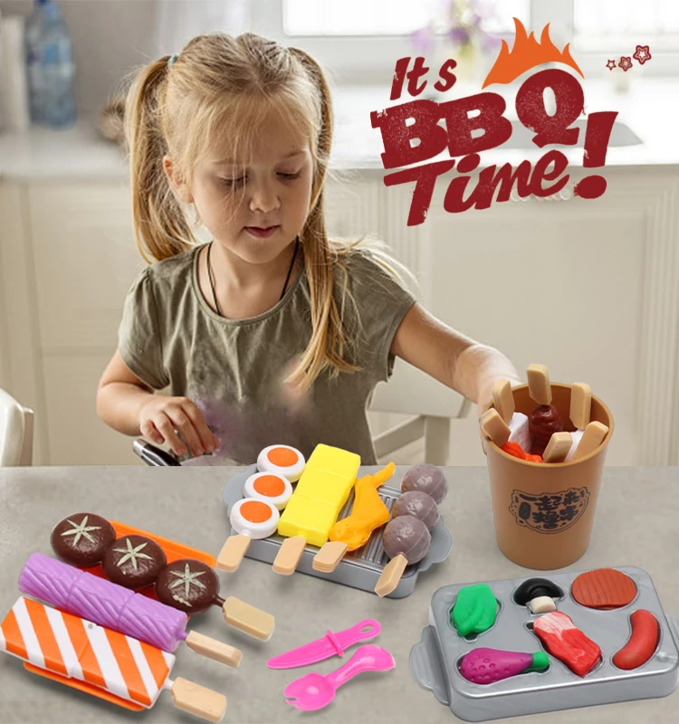 Non Toxic play dough Plasticine intelligent Educational soft air dry Light Modelling Clay Fluffy Slime Supplier BBQ grill set