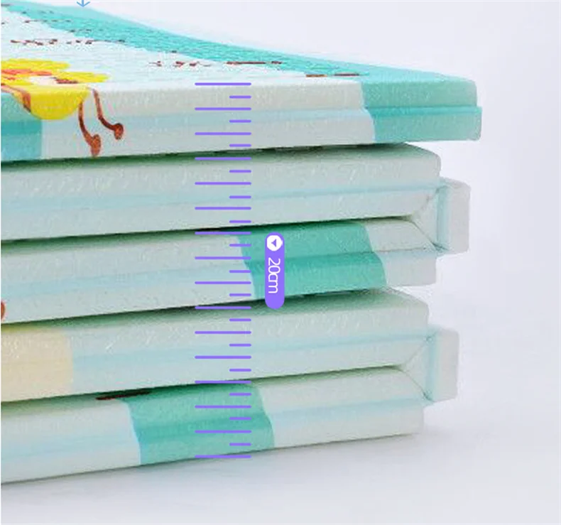 Gym Rubber Mat Kids Mats Play Extra Large Easy Folding Squares Easy Storage And Traveling For Baby Double Sided Design