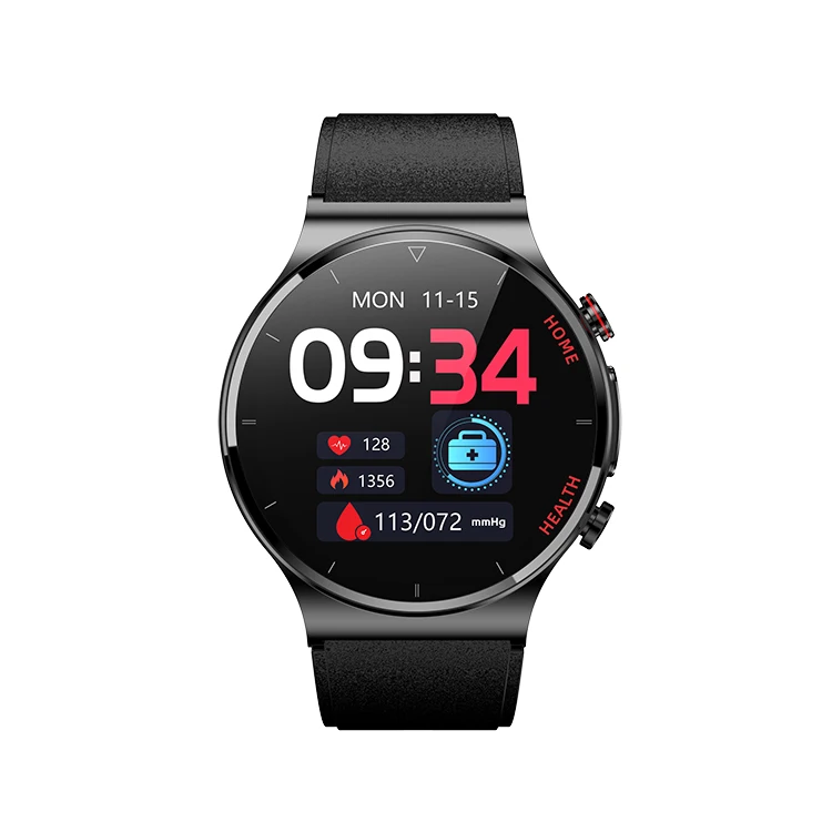2022 New E300 Double Probe Laser Health Physiotherapy ECG AI medical Smartwatch IP68 Waterproof Smart Watch