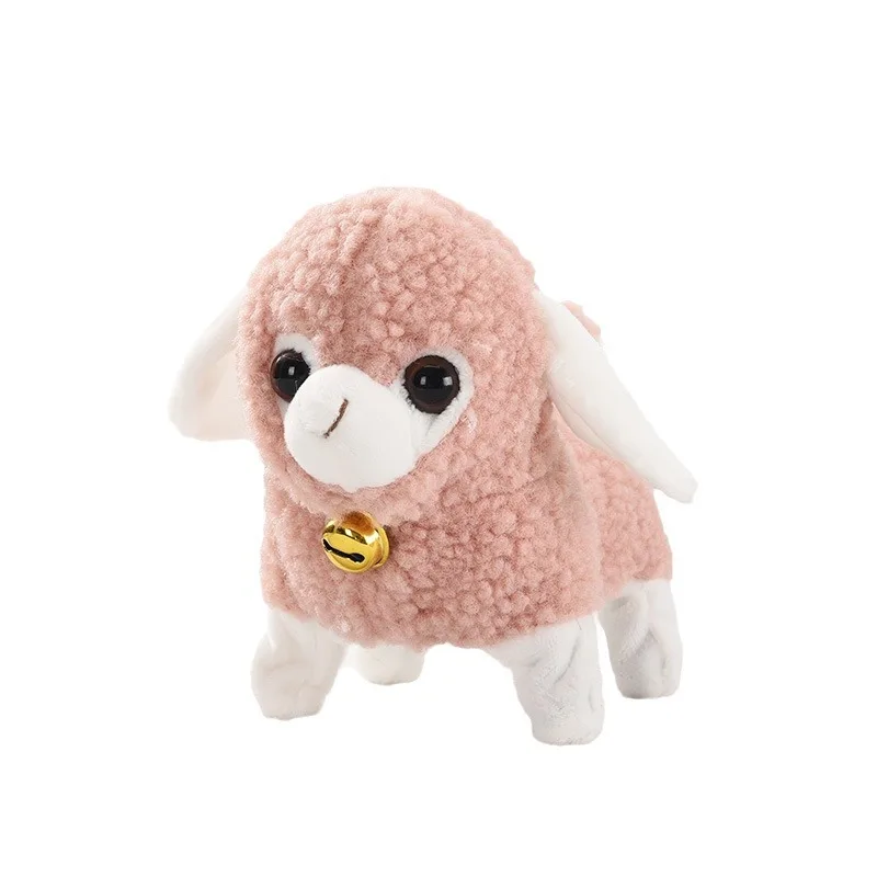 Electric Sheep Plush Toy Simulation Soft Speaking Walking Easter Bunny Stuffed Toys Children Interactive Animal Doll Gift