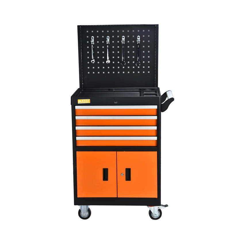 Workshop Garage Metal Locker Tool Trolley Cabinet With Drawers With Panel