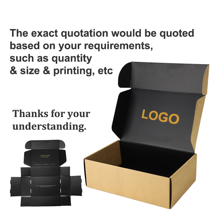 Custom Kraft E-flute Cardboard Moving Corrugated Box Large Mailing Carton Shipping Box