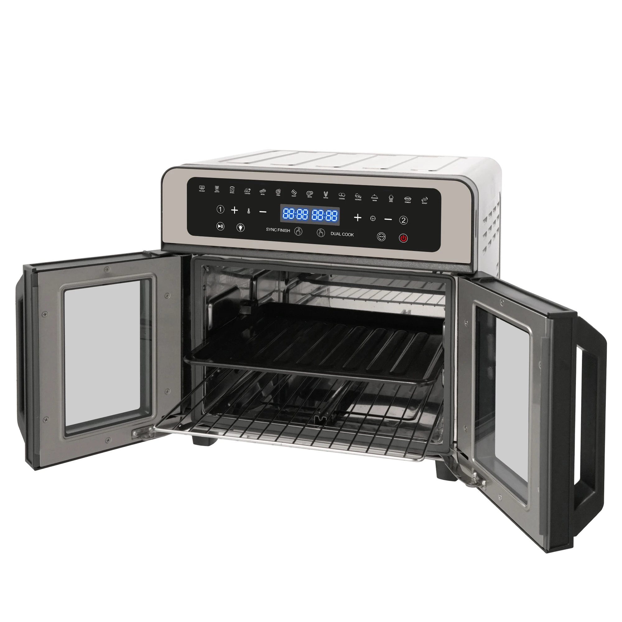 23L Multifunctional Air Fryer Oven  With French Door   Hot Whosale Rapid Heating Electrical Ovens