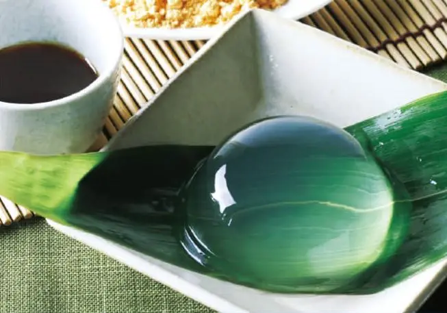 Fresh cool sweet smooth  delicate texture liquid mizu warabimochi