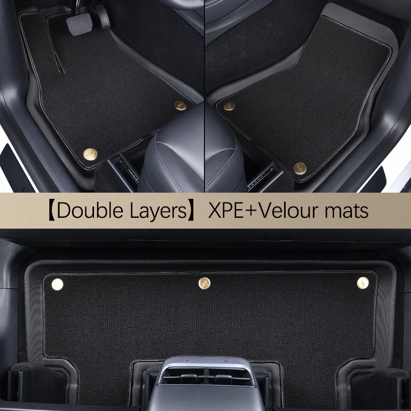 Tesla Model S Floor Mats 3D Full Set Liners All-Weather Anti-Slip Waterproof car mat for 2022 2021 Model S