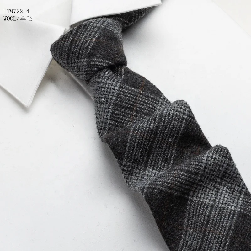 Mens Swallow Gird Business Wool Neckties Winter Warm Style Soft Wool Fabric Casual Ties