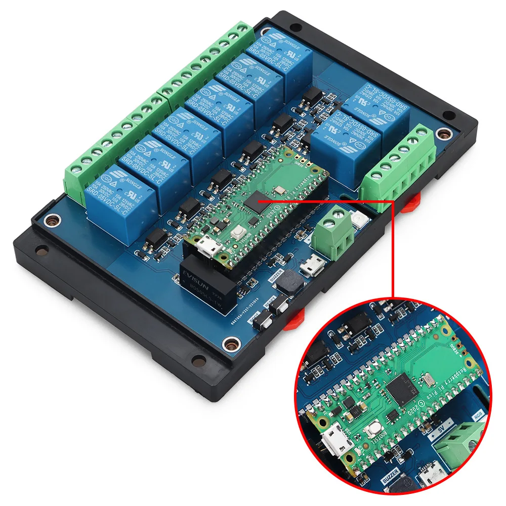 Original Compatible with Pico programming motherboard, power integration, industrial grade 8-way relay control motherboard