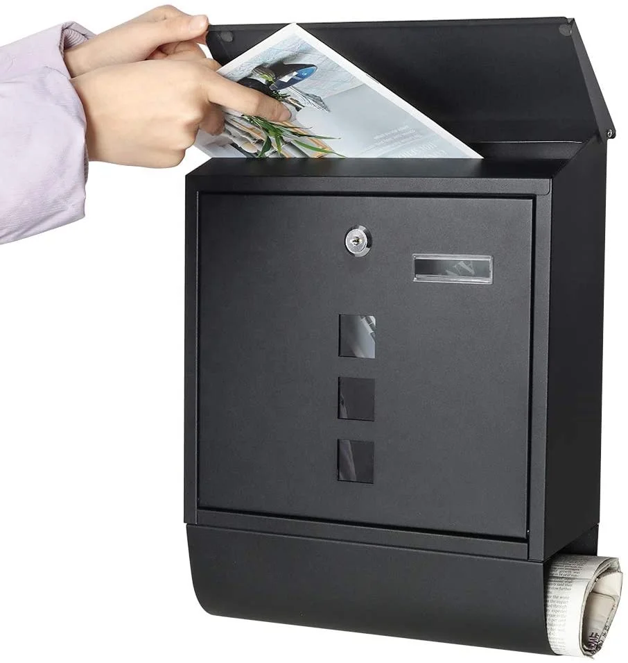 Производитель коммерческий Роскошный Металлический Настенный монтажный механический замок настенный почтовый ящик для квартиры