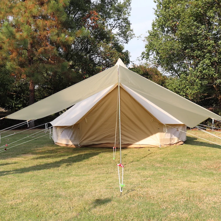 Large Waterproof 6M Diameter Mongolian Yurt Teepee Canvas Bell Tent for Camping