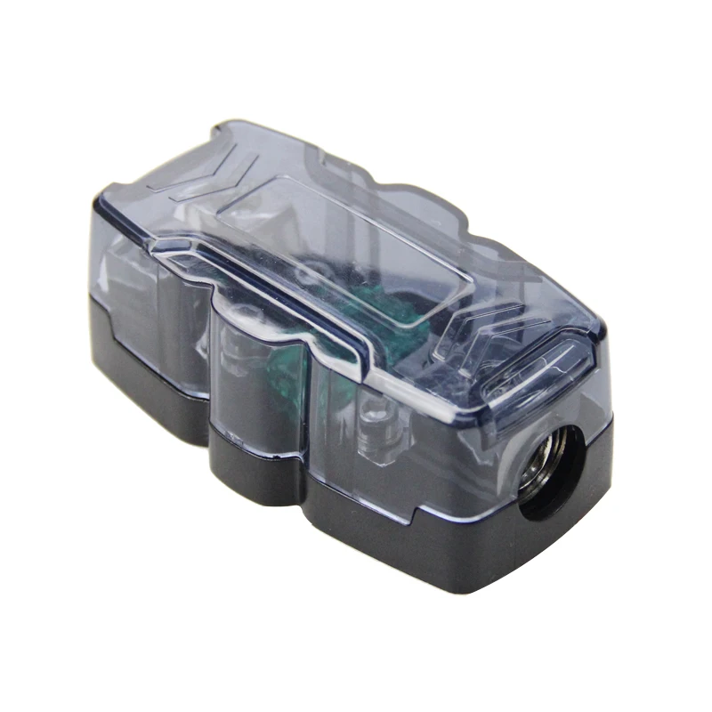 Auto plastic waterproof 12V 24V fuse holder box 1x0/4ga in-2x4/8ga out car fuse holder