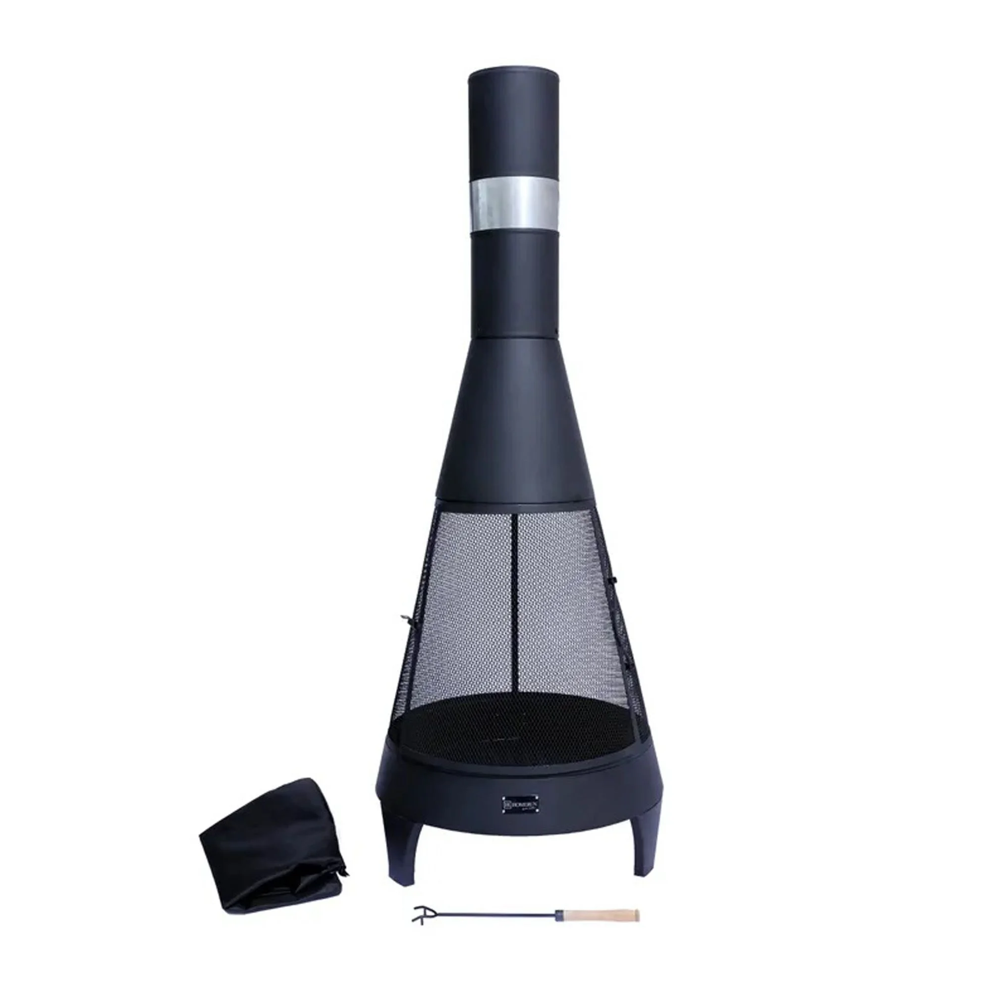 YOHO Hot Sale Fireplace With Chimeneas For Outdoor Patio Garden Steel Chimneys With Log Grate