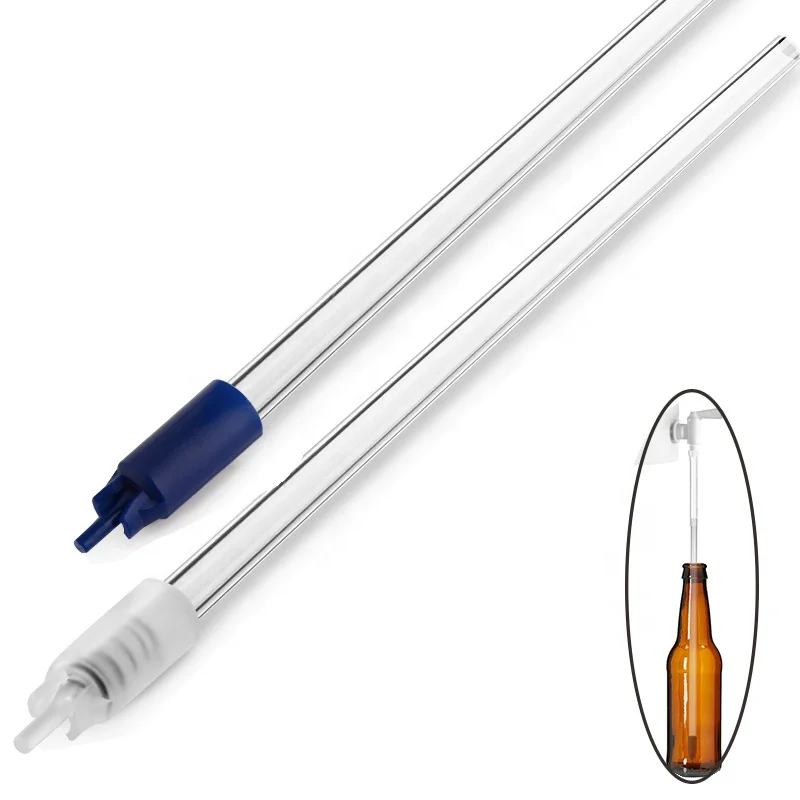 Spring Loaded Beer Bottle Filler For Home Brewing Wine 33cm Transparent /Blue Beer Filler Tools