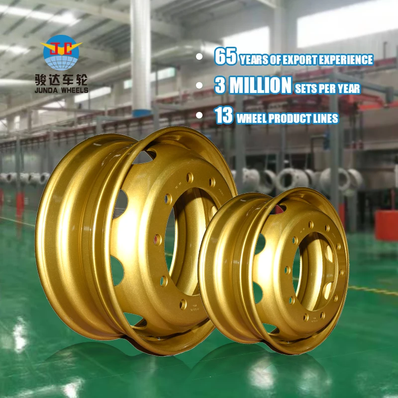 22,5x8,25 толщина 14 мм-16 мм запчасти для грузовика прицепа Серебристый стальной обод колеса