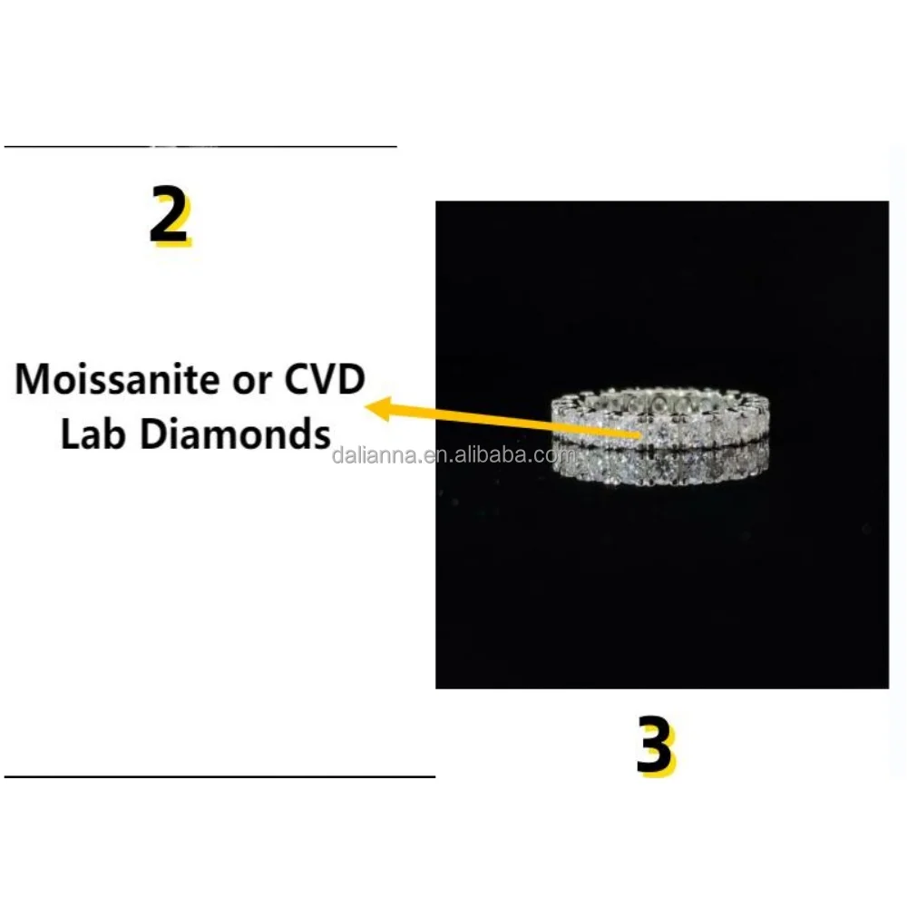 Customization Non Tanish 3 Mm Cvd Hpht Lab Grown Diamonds Fine Jewelry Rings 18K Real Gold Igi Certified Diamond Lab Grown Ring