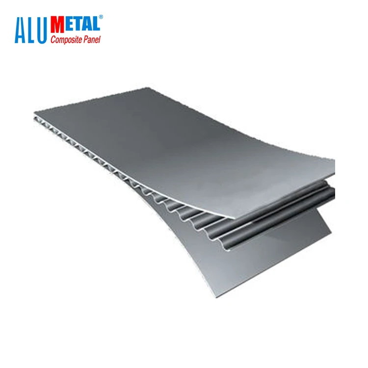 Custom 2m width aluminum corrugated core composite panel