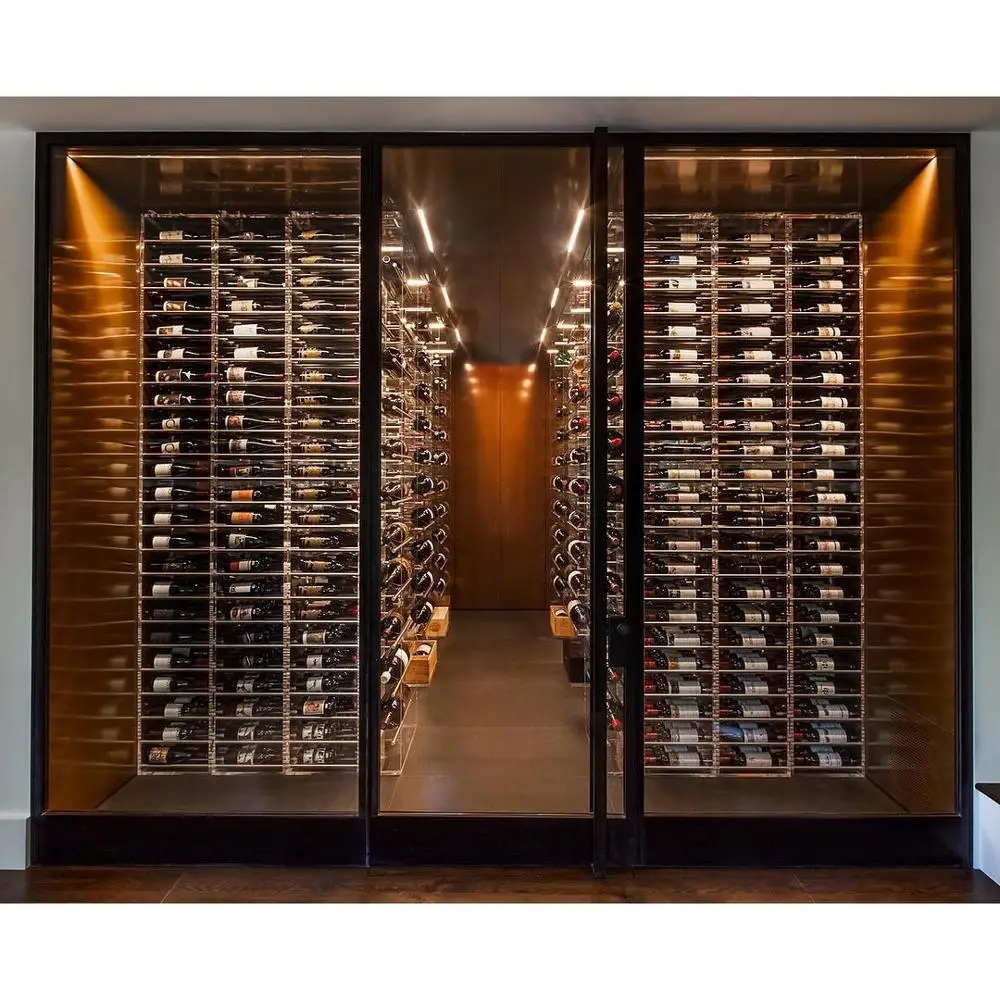 A&C Wall Mounted Acrylic Light Wine Racks