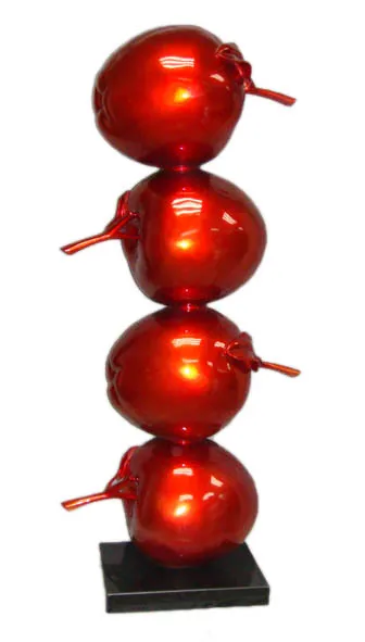 Outdoor Large Fiberglass Fruit Apples Outdoor Statue Large Size Outdoor Sculpture Halloween Thanksgiving Garden decoration